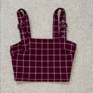 Grid crop top